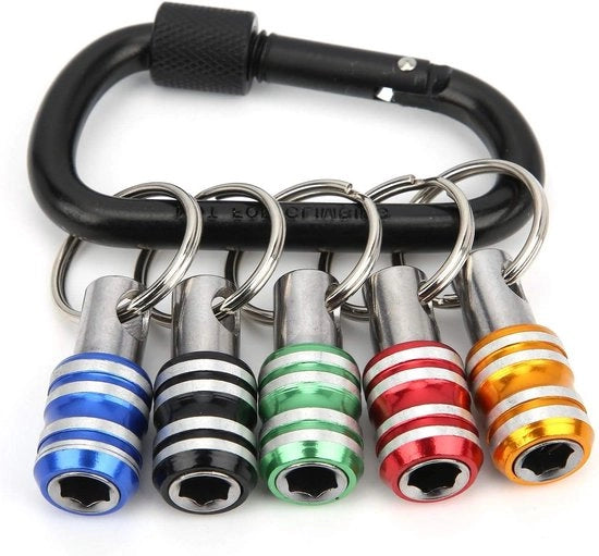 Accessorio per chiavi con porta Robertson e 5 pezzi di attrezzi a morsa, accessori in alluminio - Legering, 3 slot, 1/4 pollici Quickrelease Tool