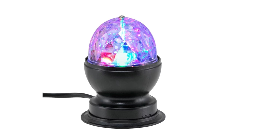 LED RGB Luce da discoteca Ø 8,8 cm 3W 3000K 400lm nero in plastica