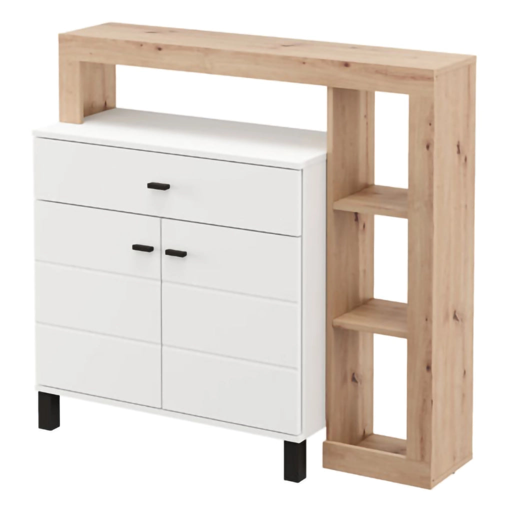 Madia Banos, Credenza un Cassetto, 106x35x101h cm Bianco