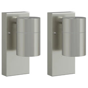 Lampada da Parete Esterna 2 pz Argento 6,5 x 10,5 x 16 cm CFW7786741