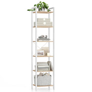 Libreria a 6 ripiani mobile contenitore aperto per ufficio soggiorno camera da letto 40 x 30 x 178,6 cm bianco 12_0004190