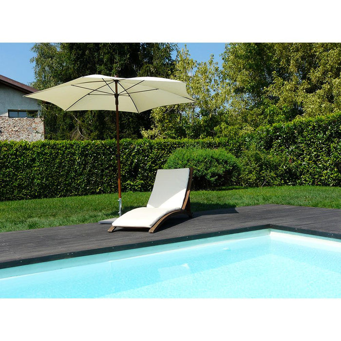 Ombrellone da Giardino Ø2,8 m Palo Ø35 mm in Alluminio Maffei Madera Ecru