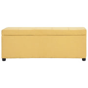 Panca con Vano Portaoggetti-Panca con Contenitore-Sgabello 116 cm Gialla in Poliestere