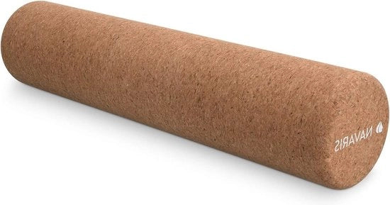 Tapparella di schiuma - fascia rotolo di gomma 45x10 cm - rotolo di tessuto di cotone - tavolo per il massaggio - attrezzo per fitness pilates yoga - 100% gomma di kurk