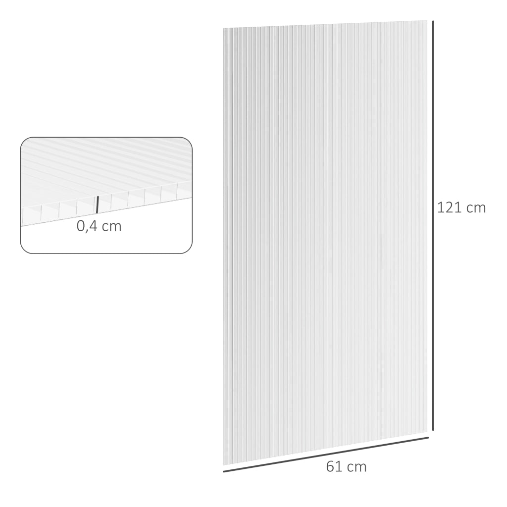 Pannello in policarbonato alveolare ¨C zephmum ¨C 4 mm 121x61 cm