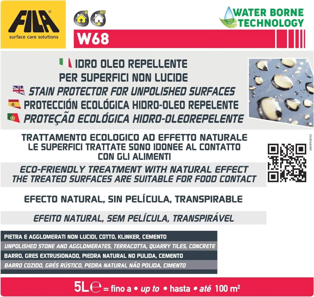Fila W68 Lt.5 Antimacchia Per Superfici Non Lucide Base Acqua