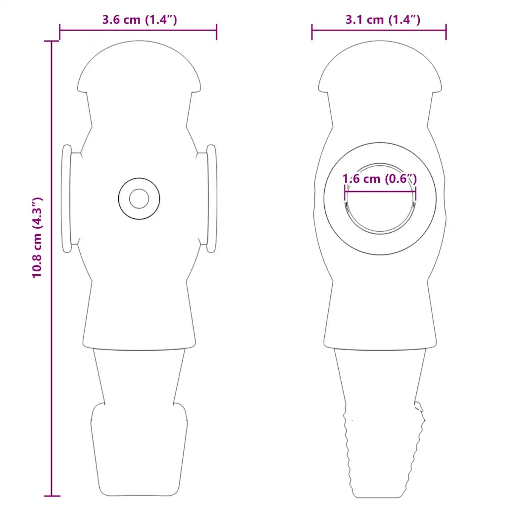 Giocatori di Tavolo da Calcio 24 pz Nero e Bianco HIPS CFW2928916