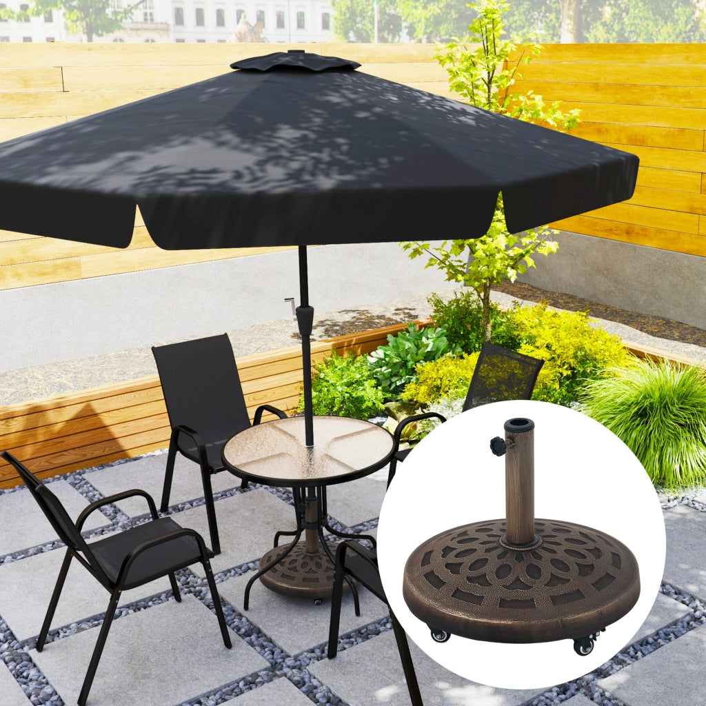 Portaombrellone rotondo in cemento con ruote ¨C zephmum ¨C per ombrelloni 32/38/48mm