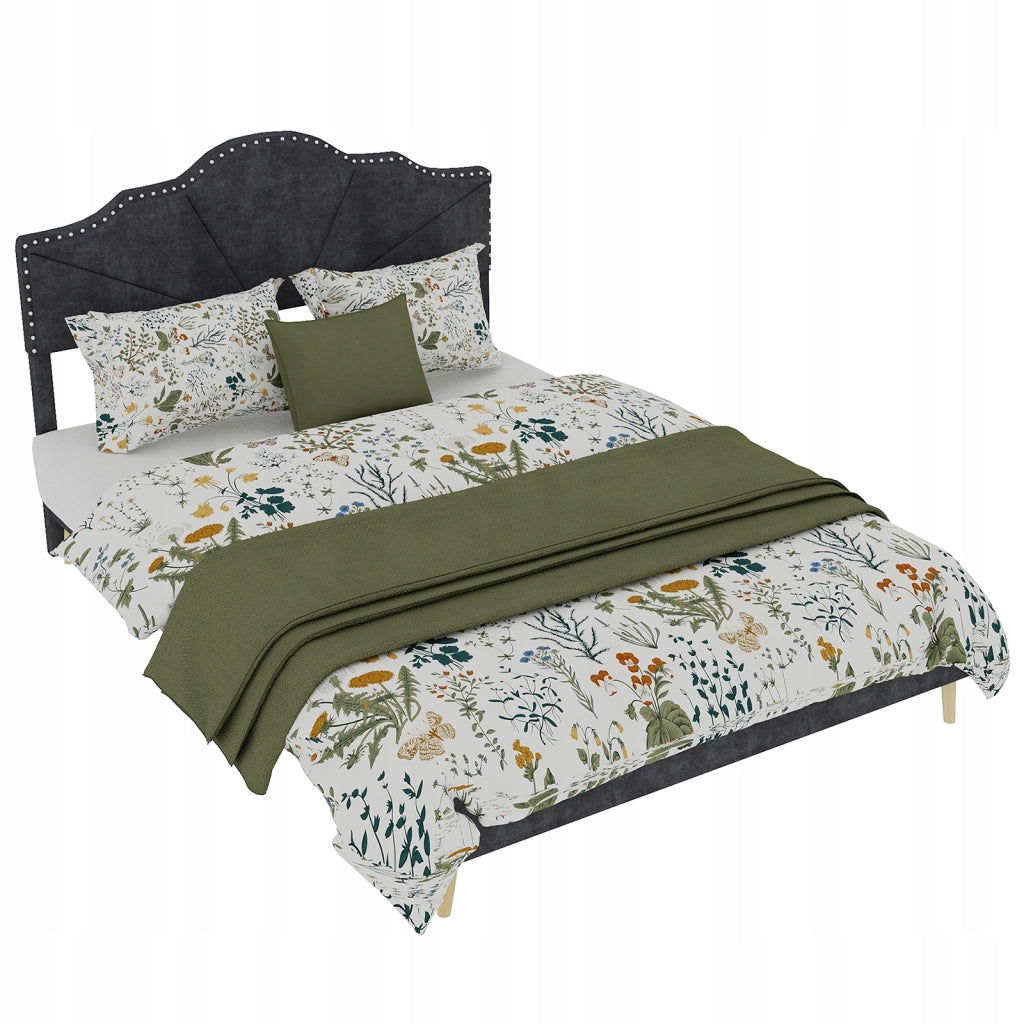 Letto matrimoniale minimalista - Xylo - 160x200 - Grigio