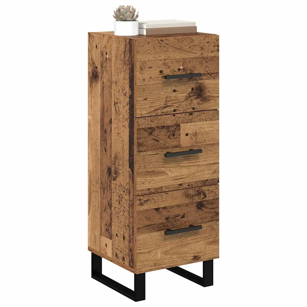 Credenza con Cassetto-Buffet-Armadio da cucina Legno vecchio 34,5 x 34 x 90 cm
