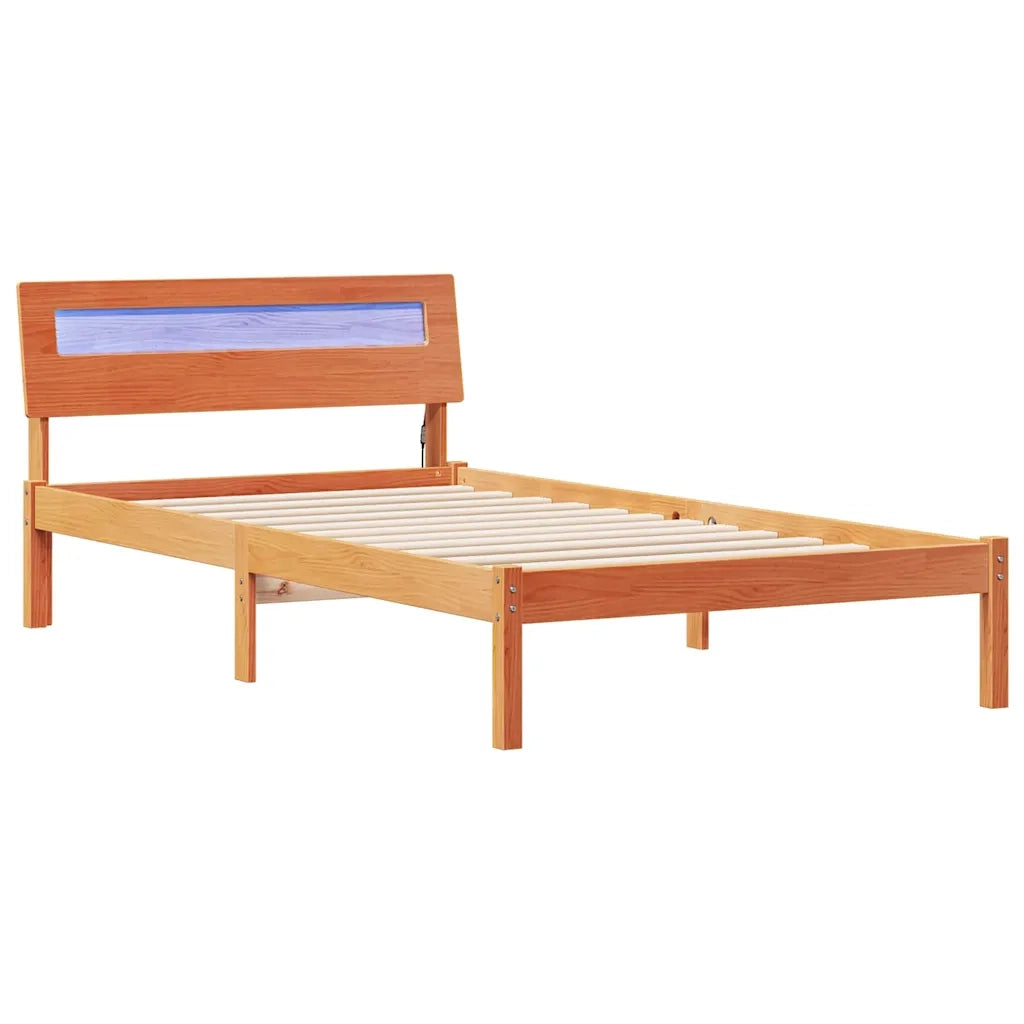 Struttura del letto Marrone cerato 100 x 200 cm Pino massello 872793