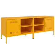 Mobili TV 2 pz | Armadietto TV | Mobile Porta TV Giallo Senape 68x39x50,5 cm in Acciaio