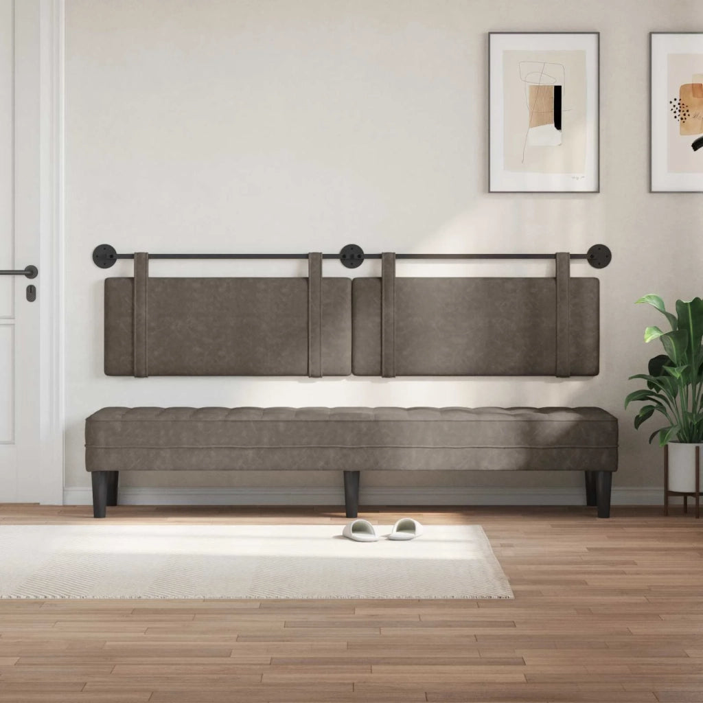 Testiera sospesa Grigio PU Antico