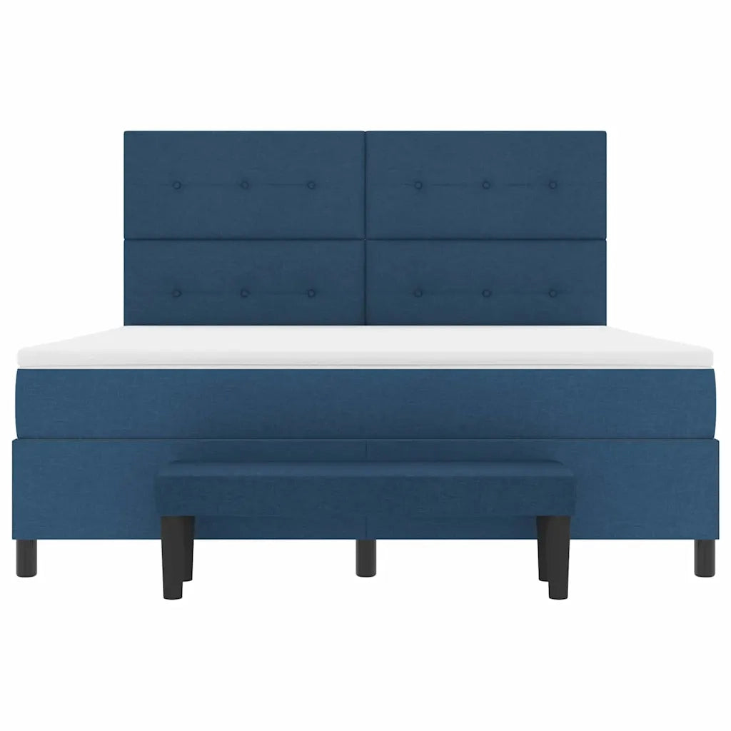 Letto a molle con testiera Blu 180 x 200 cm Tessuto 3344092