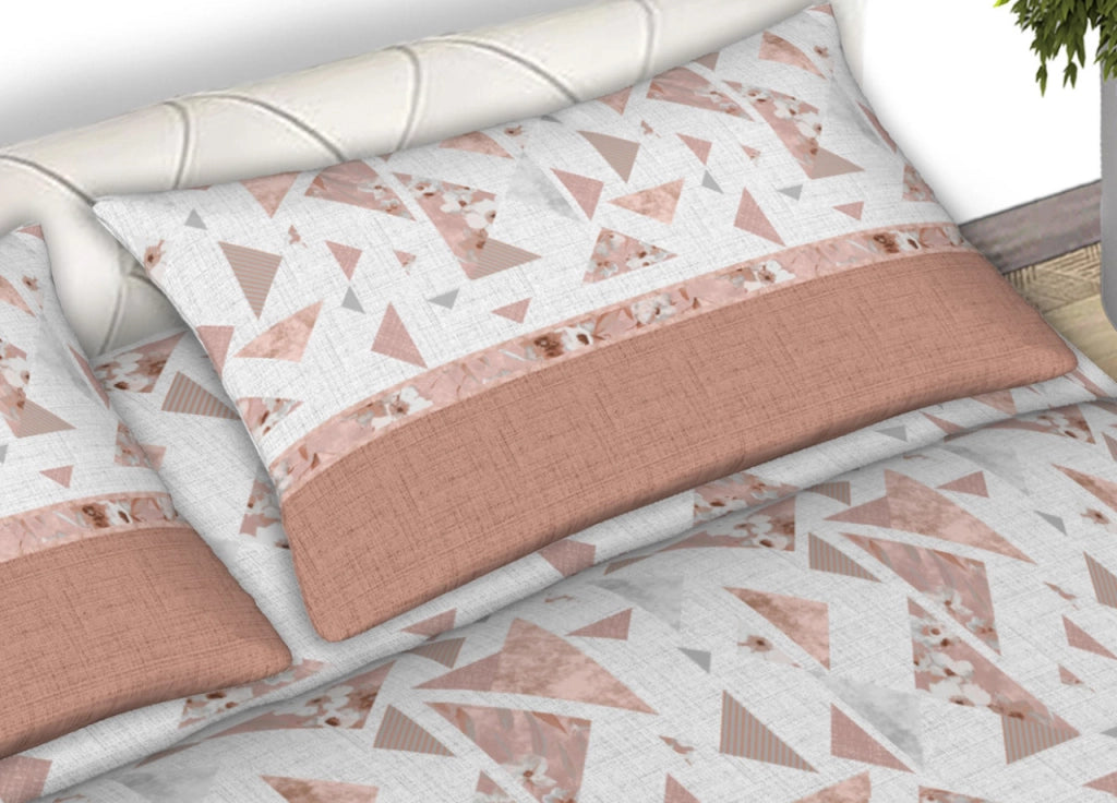 Completo Lenzuola Letto 100% Cotone Made Italy Disegno Mosaico CN - Singolo - Ruggine