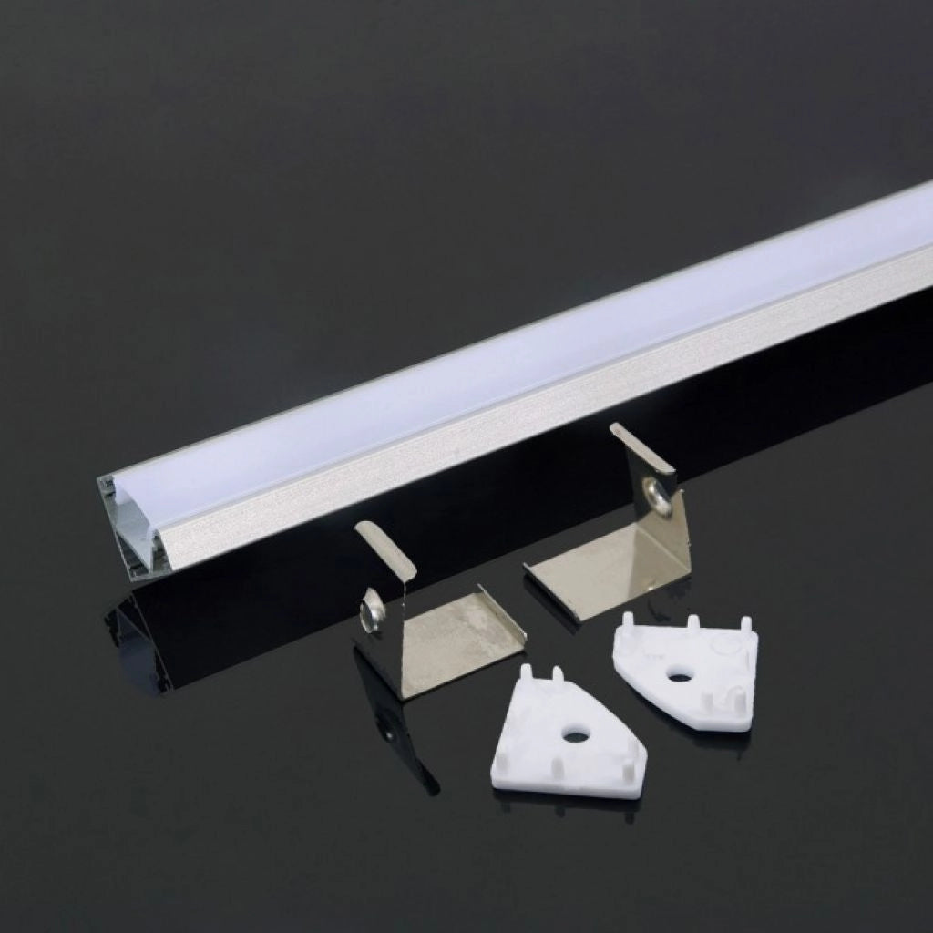 Kit di montaggio a strisce a LED con diffusore in alluminio 2000* 19* 19mm Milky