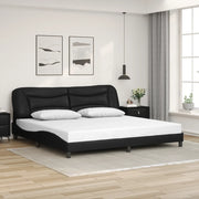 Giroletto con Testiera Nero 200x200 cm in Similpellecod mxl 90677