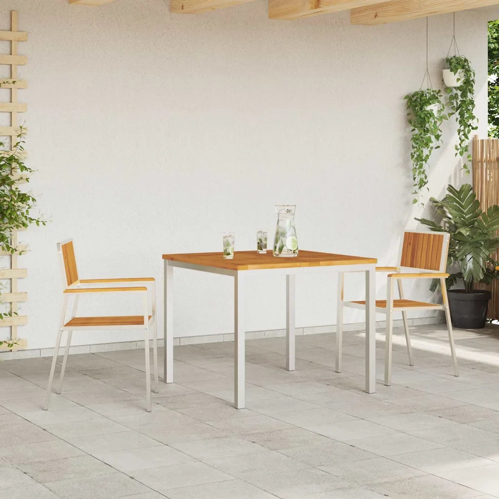 Sedia da Giardino 2 pcs Marrone Legno di Acacia Massello 42006201