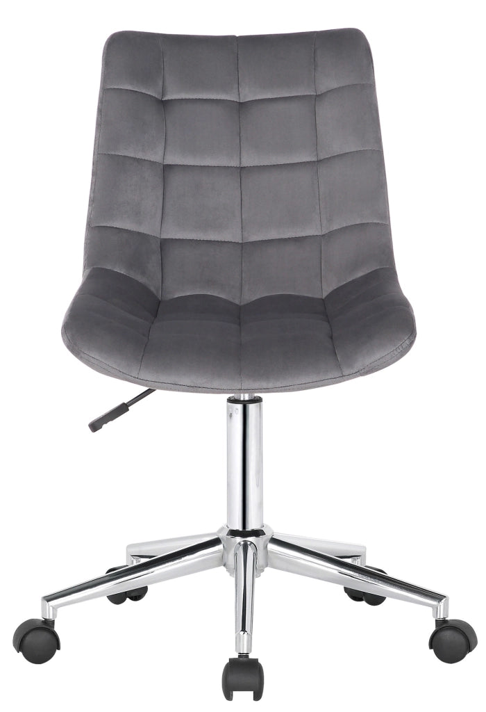 Sedia da ufficio Medford in velluto grigio