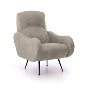 Poltroncina Lasnigo, Poltrona Braccioli Made in Italy, 70x100x98h cm Grigio Tortora