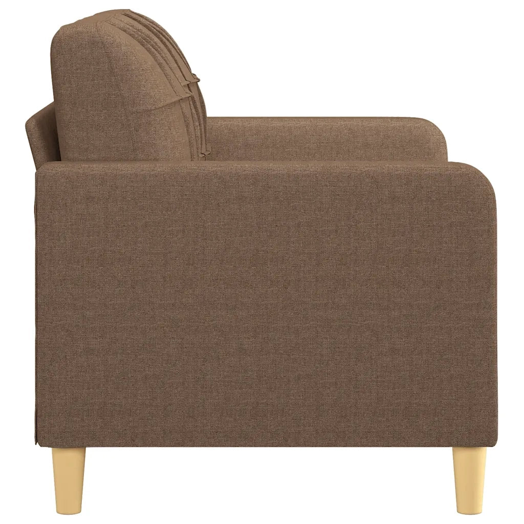 Divano a 2 Posti Marrone 120 cm in Tessuto 359086