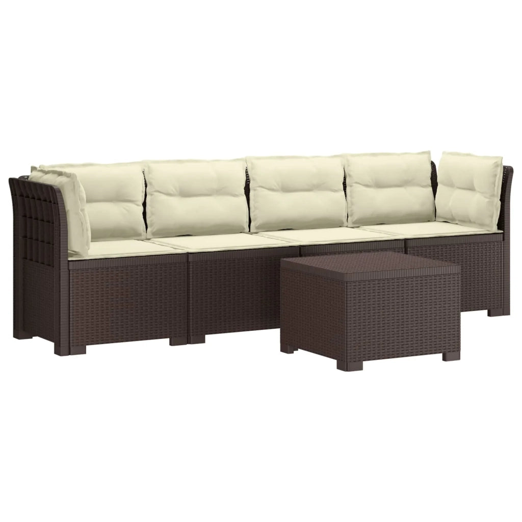 Divano da Giardino a 4 Posti con Cuscini in Stile Rattan PP 3443874