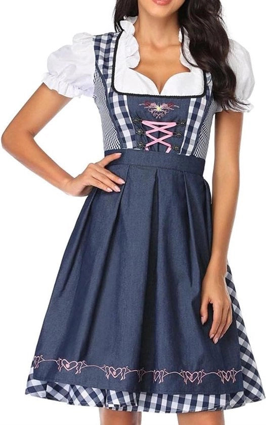 Dirndel tradizionale bavarese per Oktoberfest con gonna.