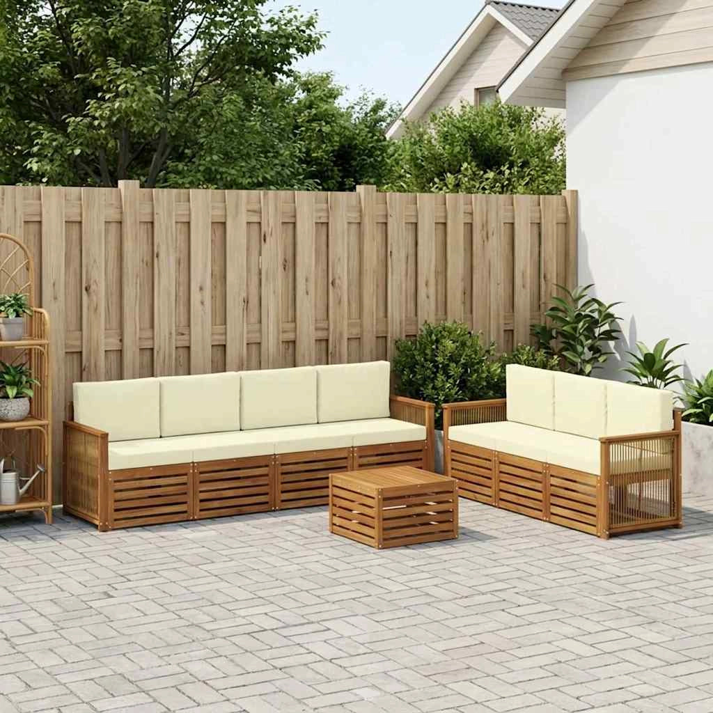 Set divani 8 pz Legno di Acacia Massello 3384116