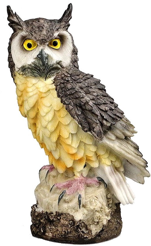 Ornamento per giardino Uccello Decorazione regalo per donna per la collezione degli uccelli per la casa giardino esterno animali scaccia uccelli grigio