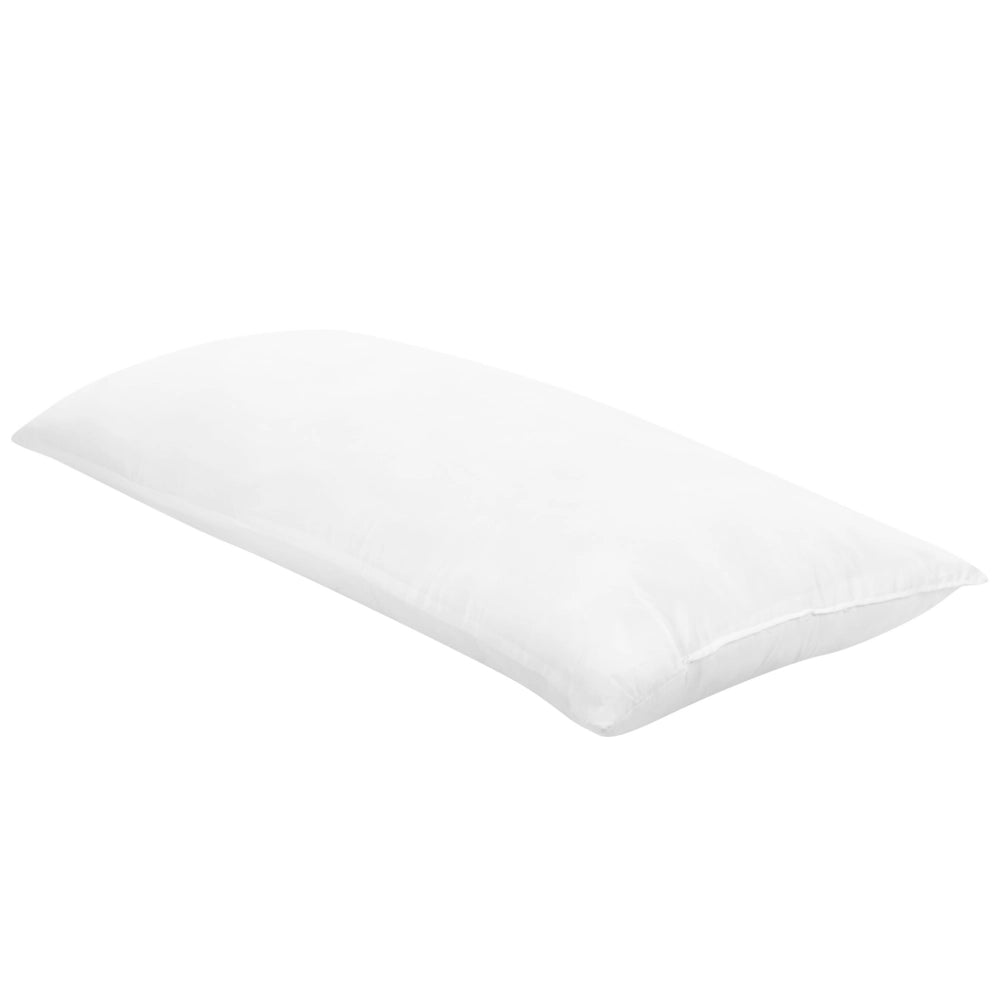 Cuscino tradizionale bianco in microfibra e poliestere a basso profilo 40 x 80 cm camera da letto design classico