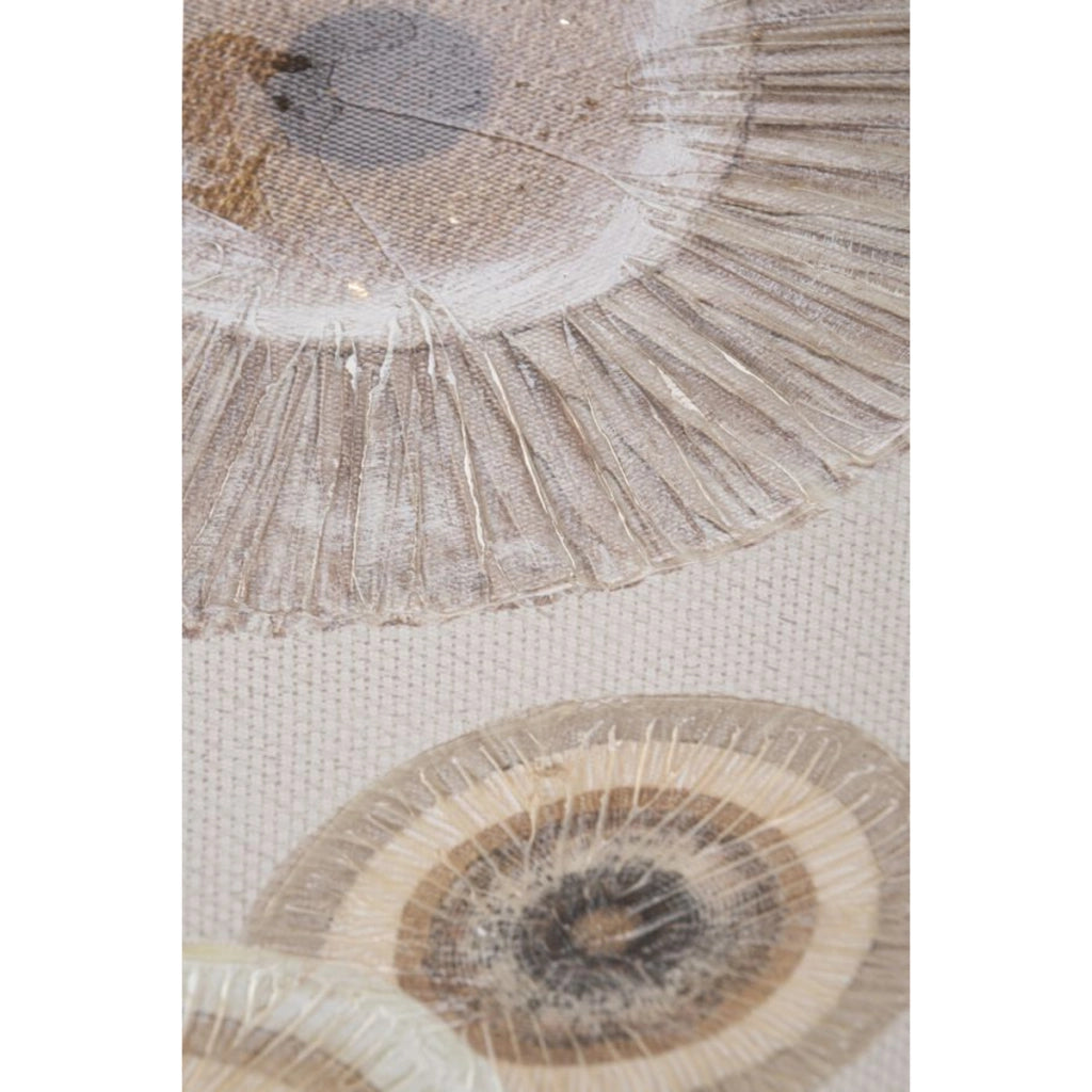 Stampa su Tela Cerchi 29, Marrone, Legno, 50x3,2x100 cm