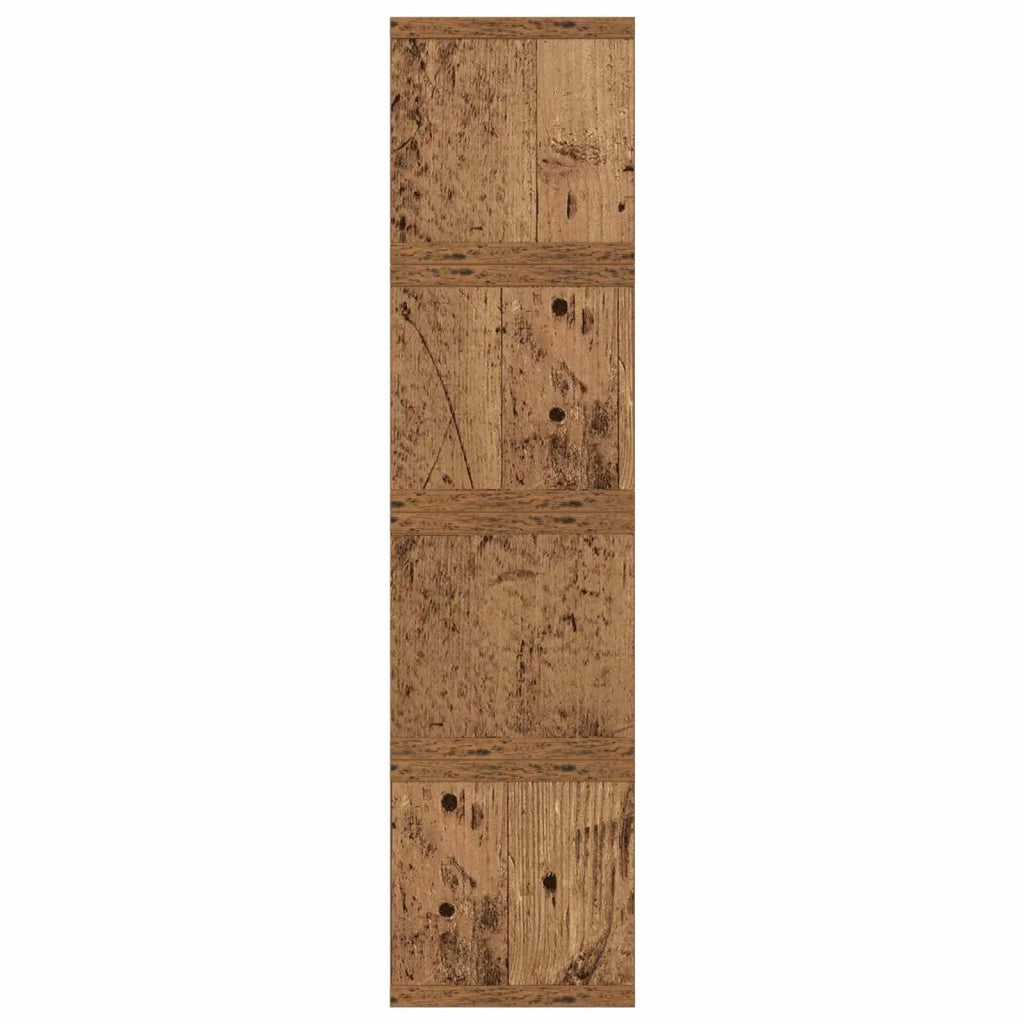 Rack per Stoccaggio CD 4 pz Legno antico 40 x 17 x 17 cm 8012726