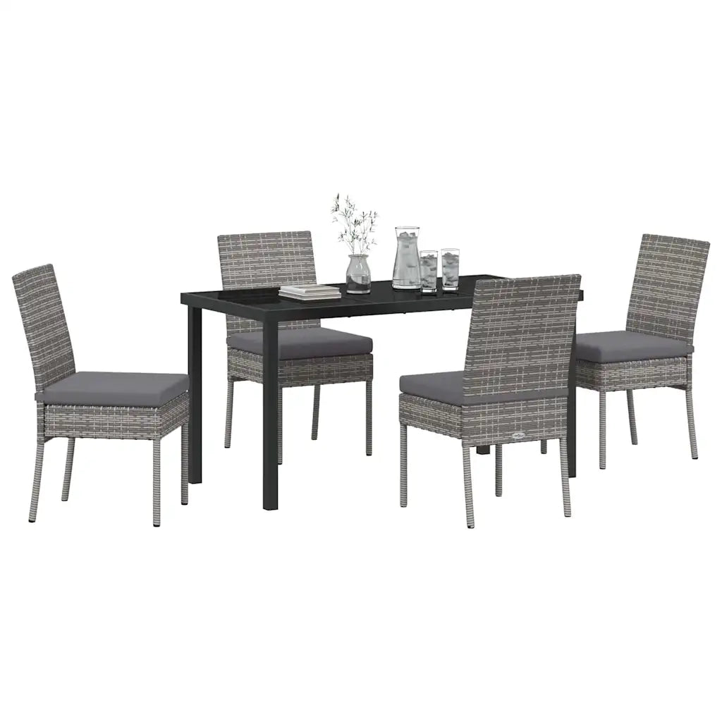 Set da Pranzo per Giardino 5 pcs Grigio 3379214