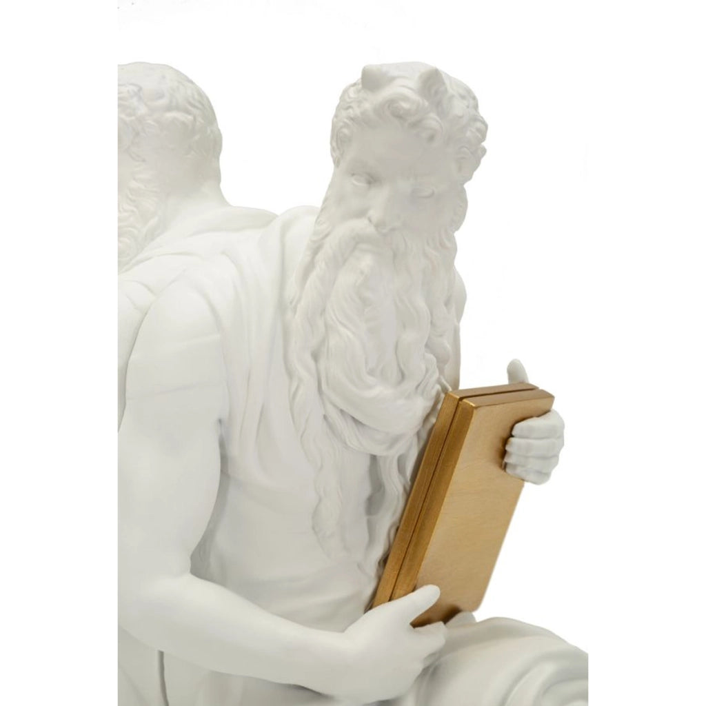 Scultura Nettuno, Bianco, Poliresina, 25,5x15x22,3 cm