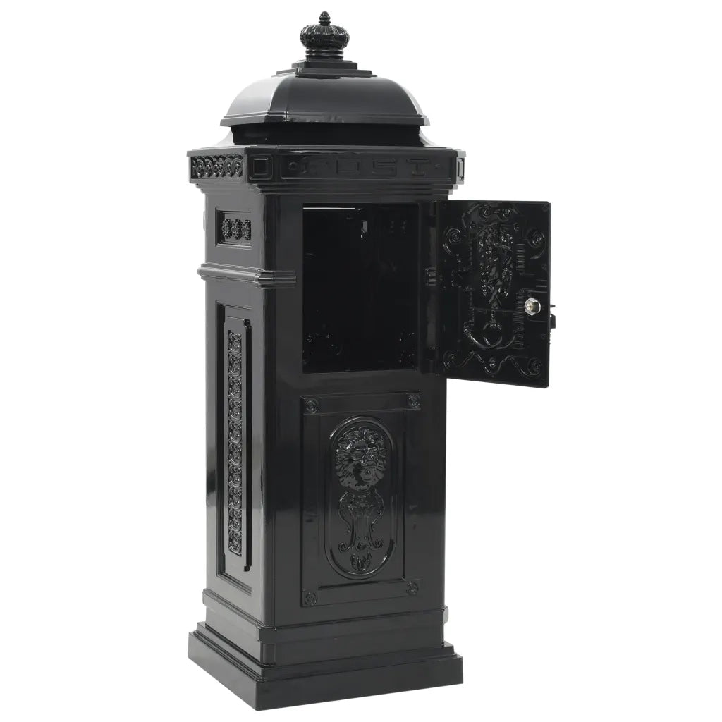 Cassetta della Posta in Alluminio Inossidabile Vintage Nera CFW8715606