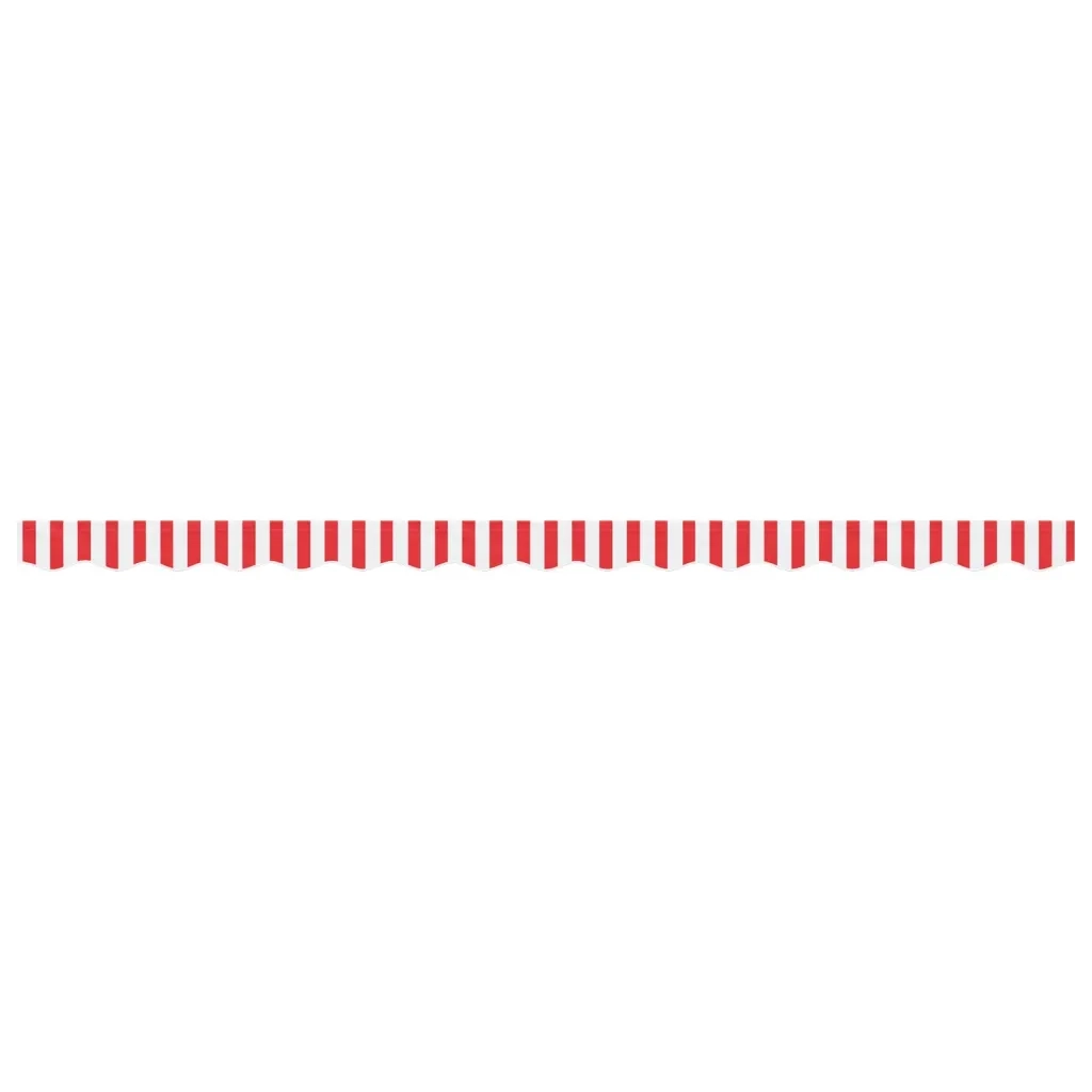 Tessuto Ricambio per Mantovana da Tenda Righe Rosse Bianche 4 m 367800