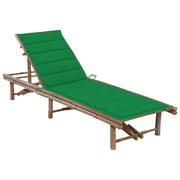 Lettino prendisole sedia a sdraio lettino prendisole letto da giardino mobili da esterno per patio con cuscino in bambù 02_0012297