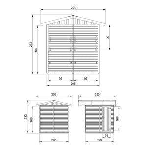 Chiosco in legno da giardino - 253x263 cm/4 m2 - TIMBELA M149