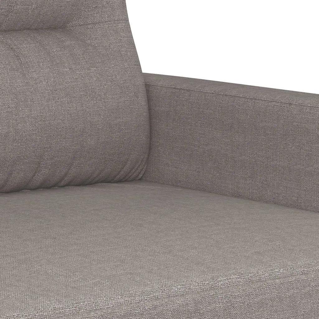 Set di Divani 3 pz con Cuscini Tortora in Tessuto