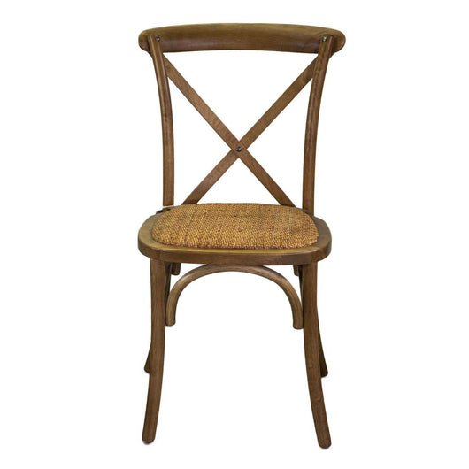 Sedia Impilabile 50x50xh88 cm in Legno Cross Marrone