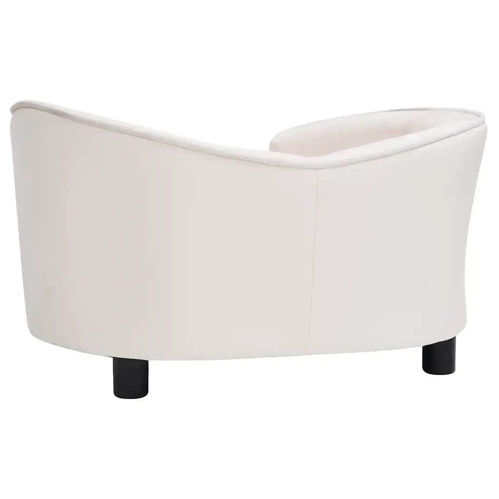 Divano per Cani Crema 69x49x40 cm in Peluche e Similpelle 171036