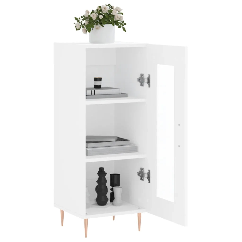 Credenza Bianca 34,5x34x90 cm in Legno Multistrato 828780