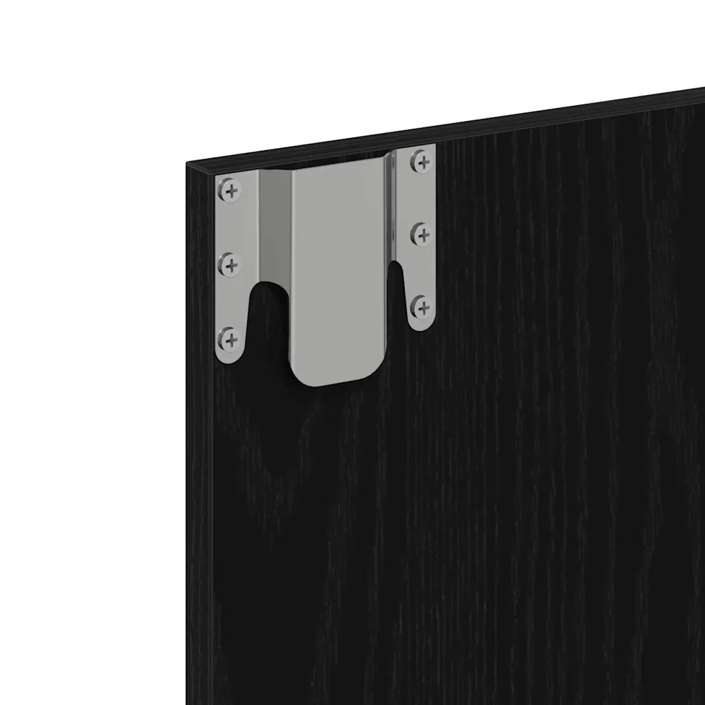 Mobiletto per specchio Rovere Nero 60 x 31,5 x 62 cm 873882