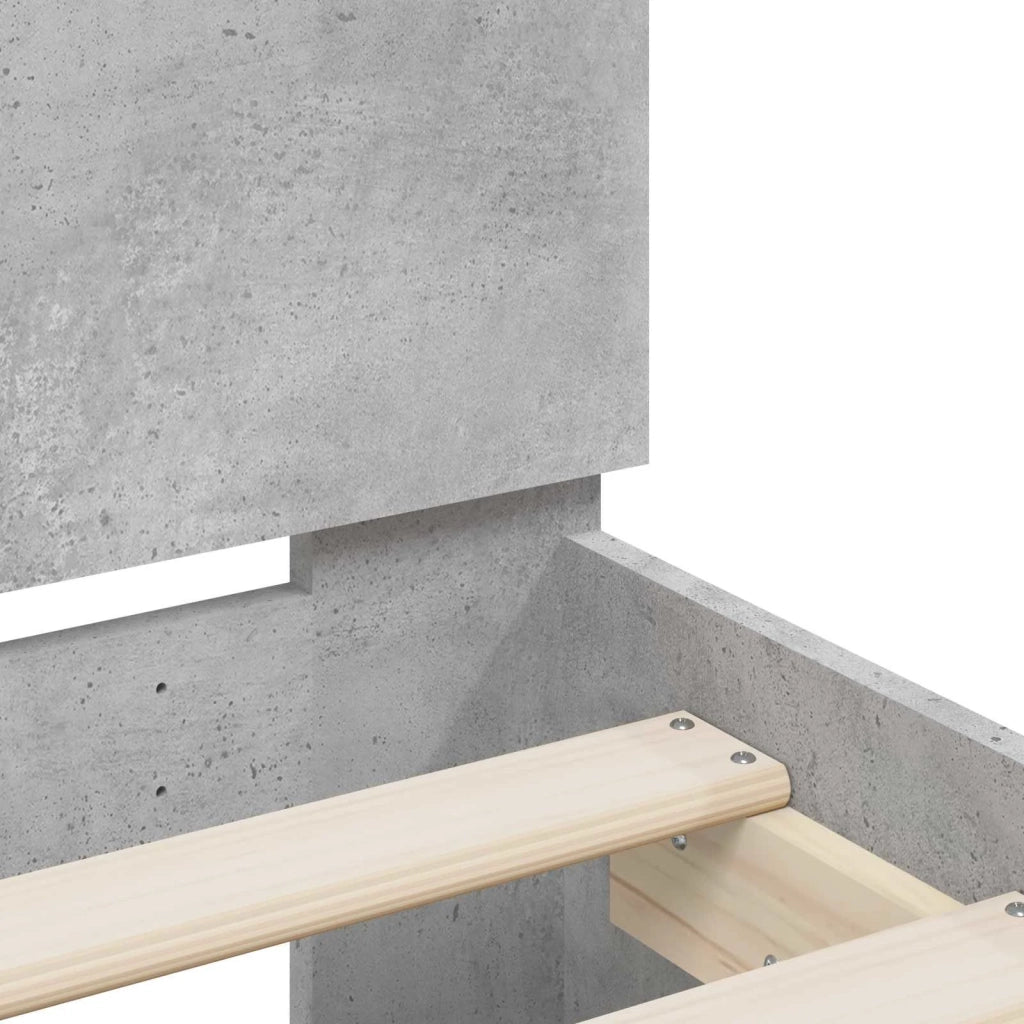 Struttura del letto Grigio Cemento Legno ingegnerizzato 8008997