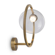 Maytoni Applique moderno Lunare 1 luce LED integrato ottone metallo vetro