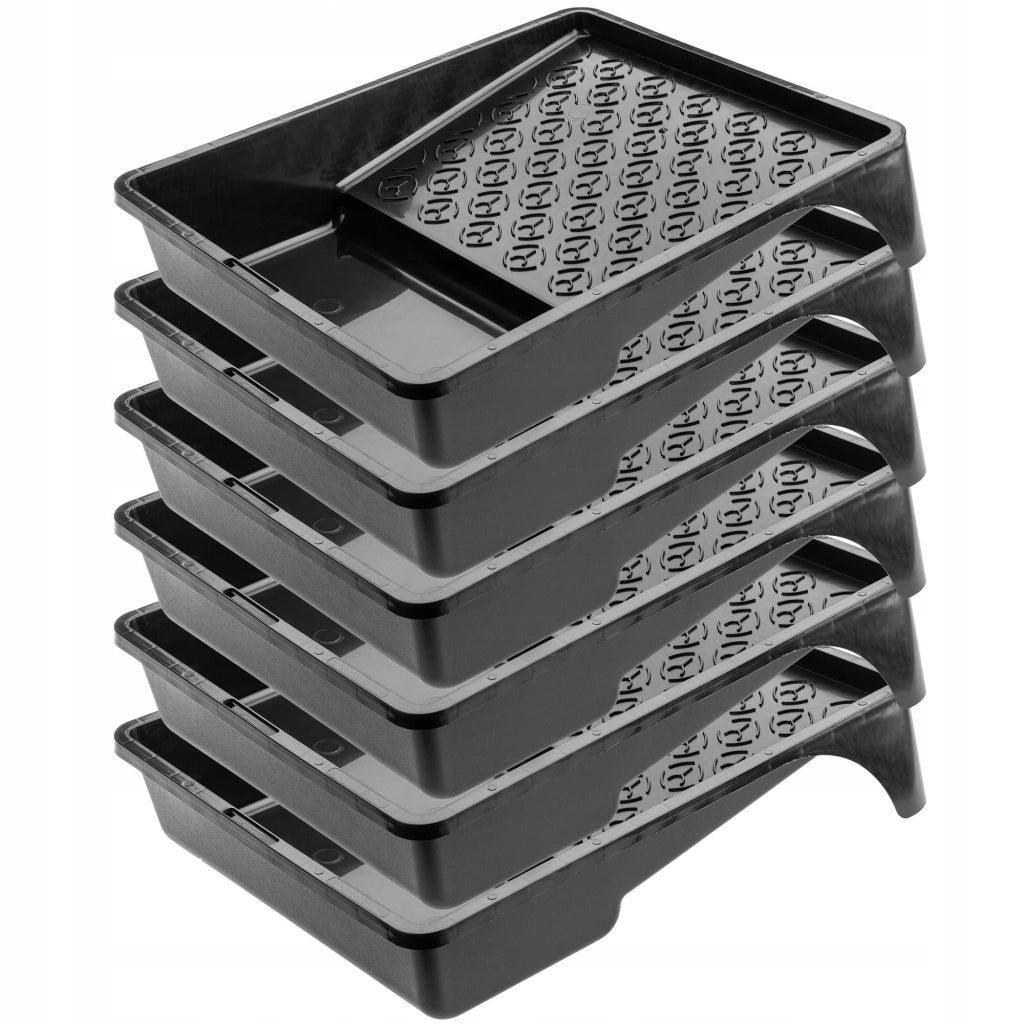 Vassoio grande per pittura KADAX 255x330 mm per set di rulli per pittura, nero, 6 pezzi