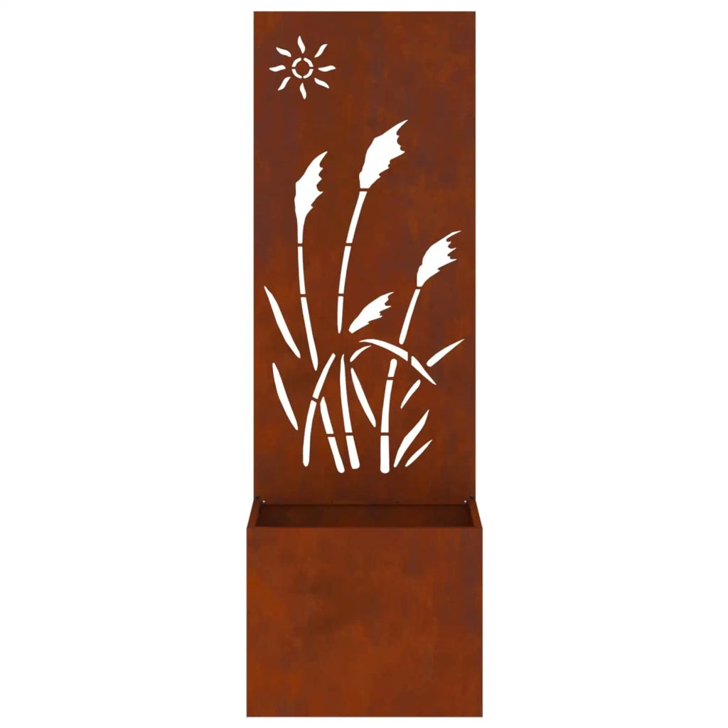 Schermo per privacy in giardino Traforo Ruggine 50 x 150 cm 876433