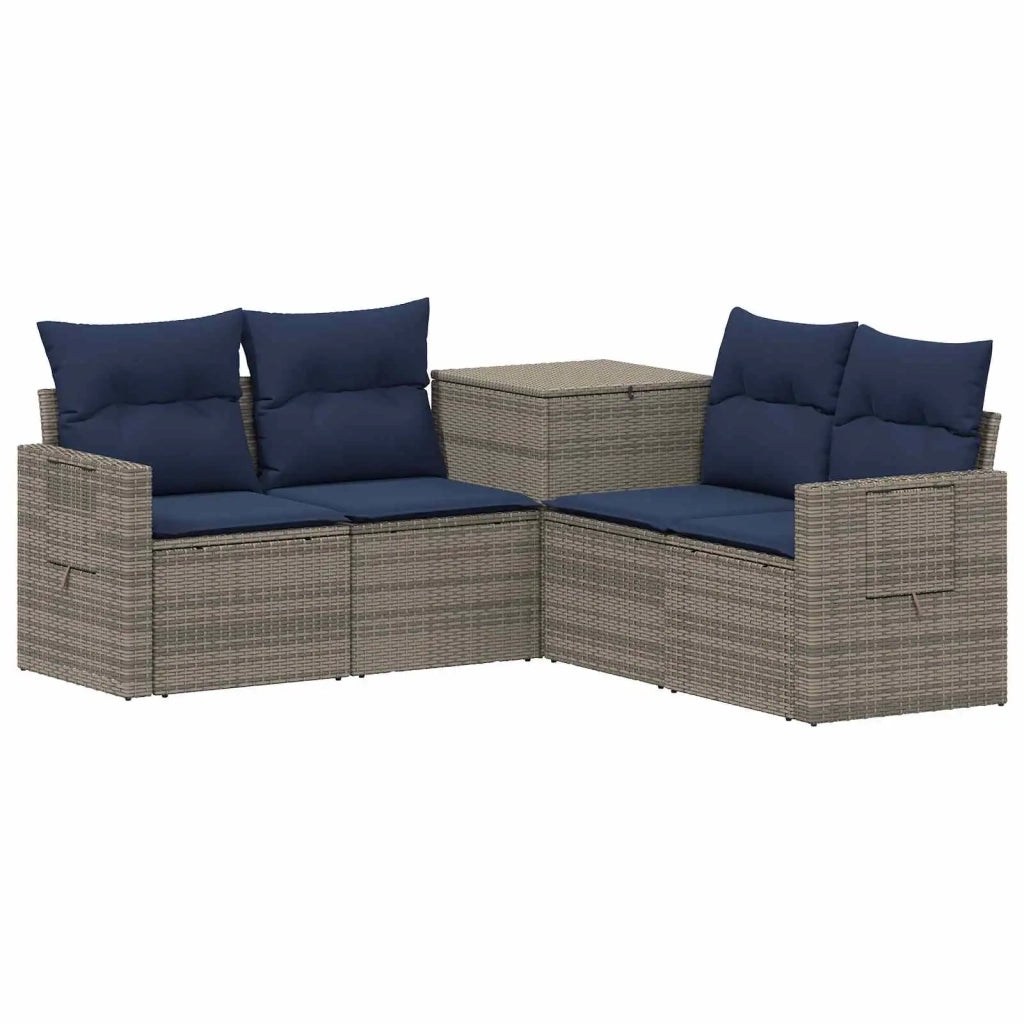 Set di divani 5 pz Grigio e Blu Navy 179 x 179 x 85 cm 3447879