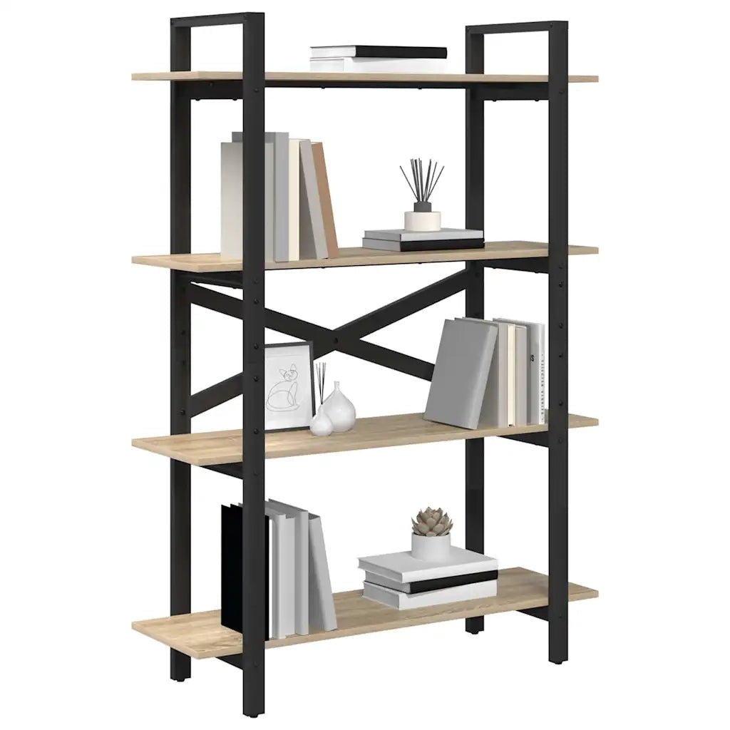 Libreria-Scaffale per Libri-Mobile di Stoccaggio Rovere Sonoma 100 x 33,5 x 140 cm Legno multistrato