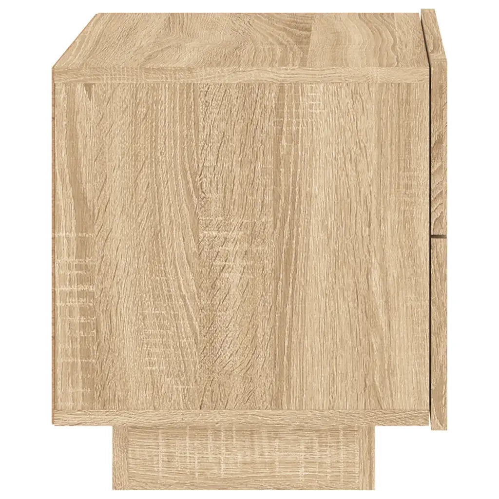 Comodino | Armadio da Notte | Mobiletto da notte con Luci LED Rovere Sonoma 70x36x40,5 cm